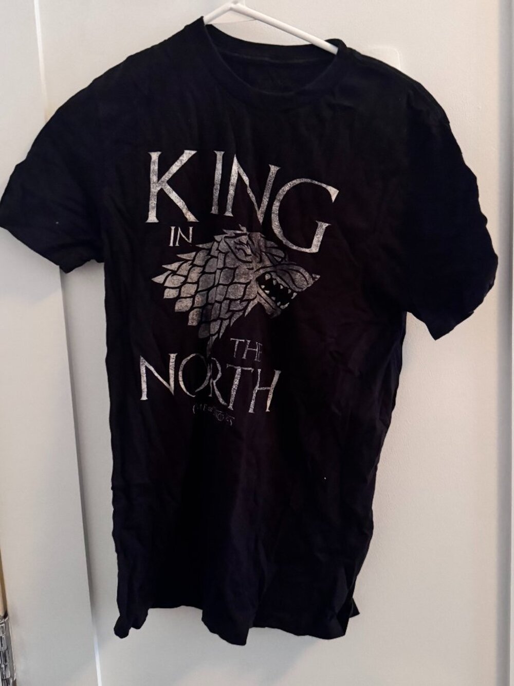 Game of Thrones Official Graphic T-Shirt - King in the North - Men's Size M